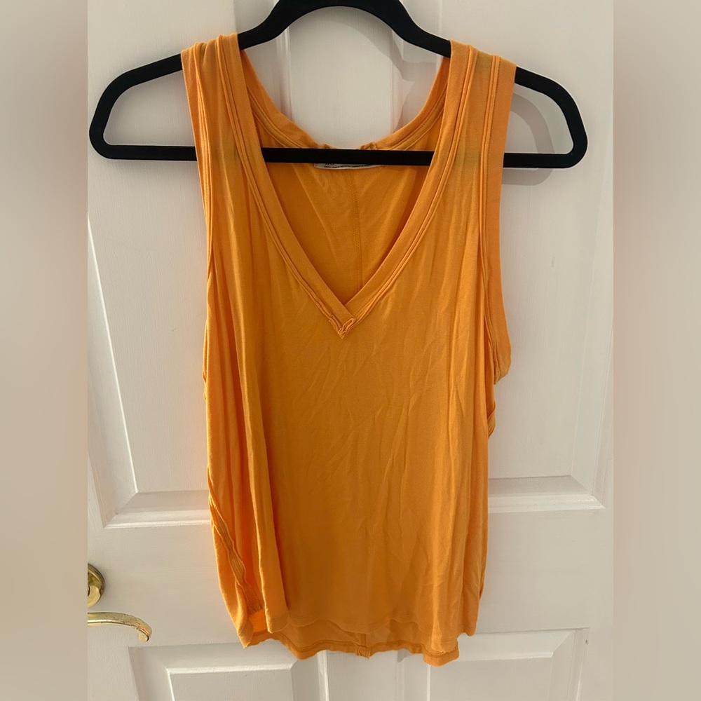 We The Free Gold Sleeveless Tank Top